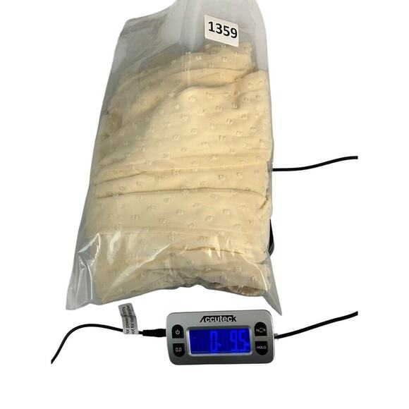 Lulus Dress Size Large Be a Dear Tie Front Mini in Cream Smocked Back Swiss Dot - Picture 14 of 14